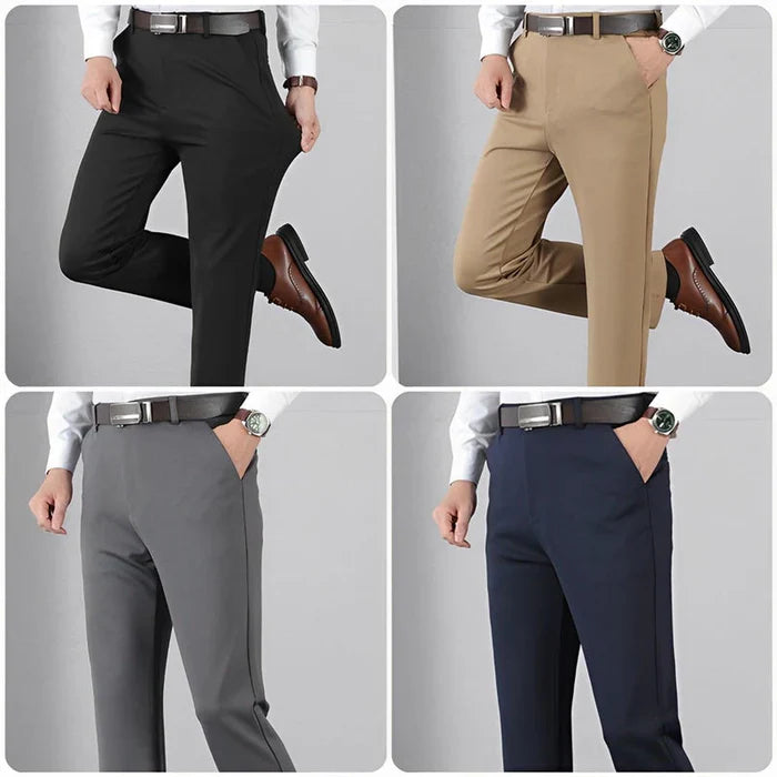 Kit 4 Camisas Ultra tec + 4 Calças Gentleman + Brinde Relogio de Couro