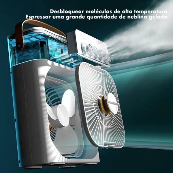 Mini Ventilador e Umidificador de Ar Portátil Castiliani