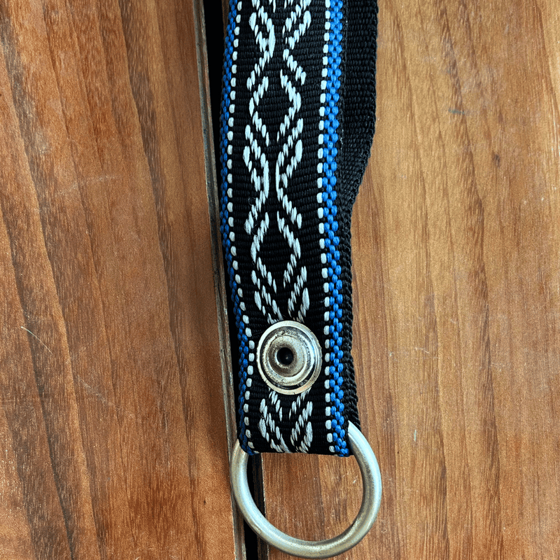 Cabresto de Fita Bordado Azul Escuro para Cavalo