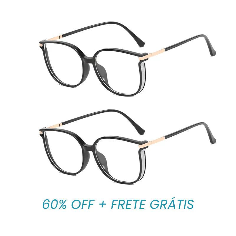 Óculos Multifocal Crystal Fashion - Se Adapta Ao Seu Grau (Compre 1 Leve 2 + Brinde Capinha Protetora)
