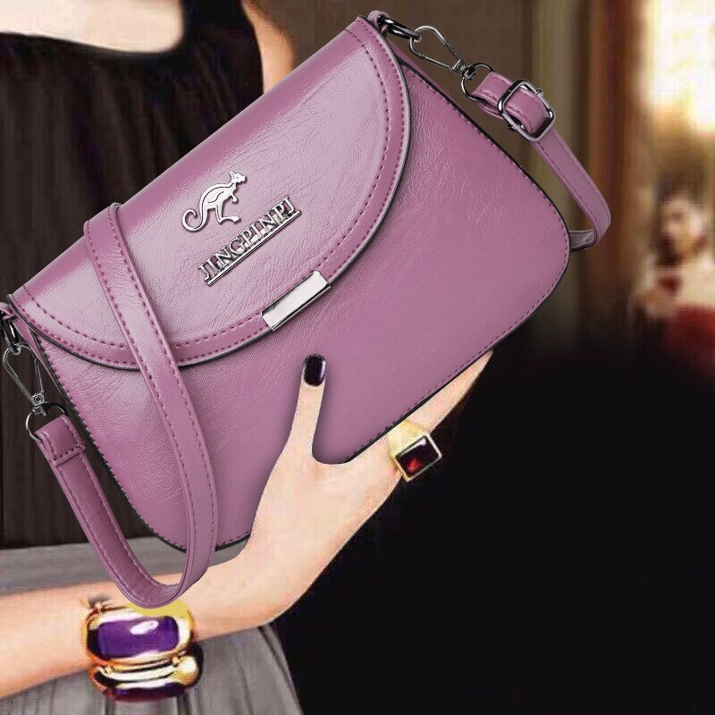 Bolsa Feminina Transversal de Couro Legítimo - Elegancy