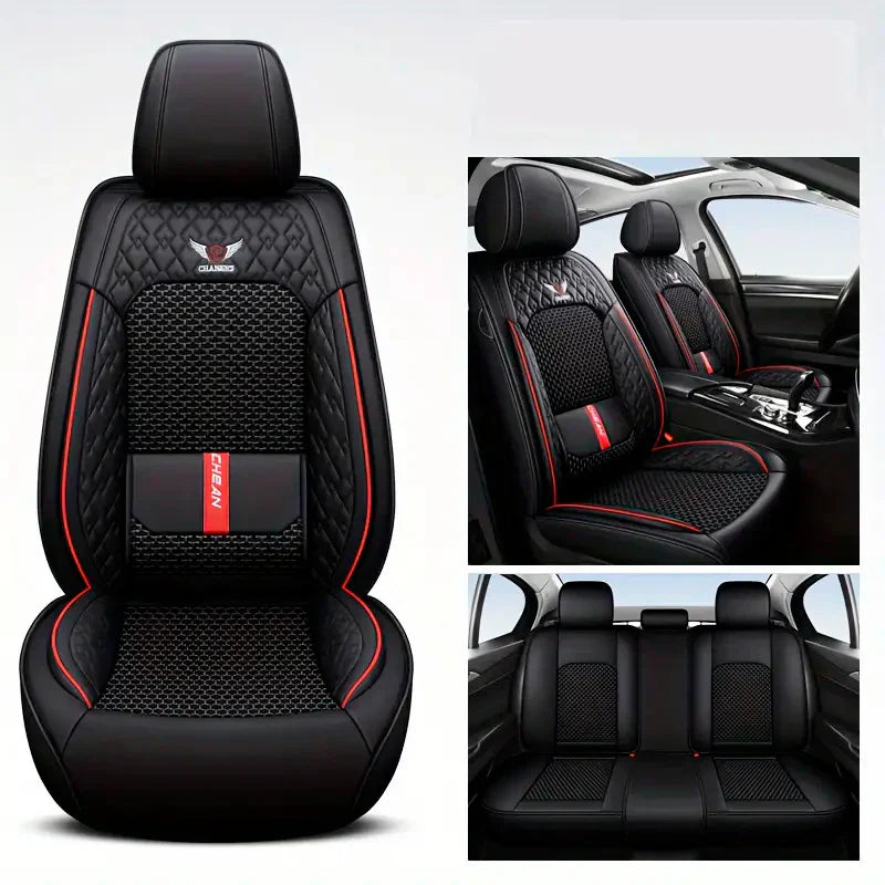 Capa para Banco de Carro Completa em Couro Legítimo Universal TopCar +BRINDE: Tapete Completo
