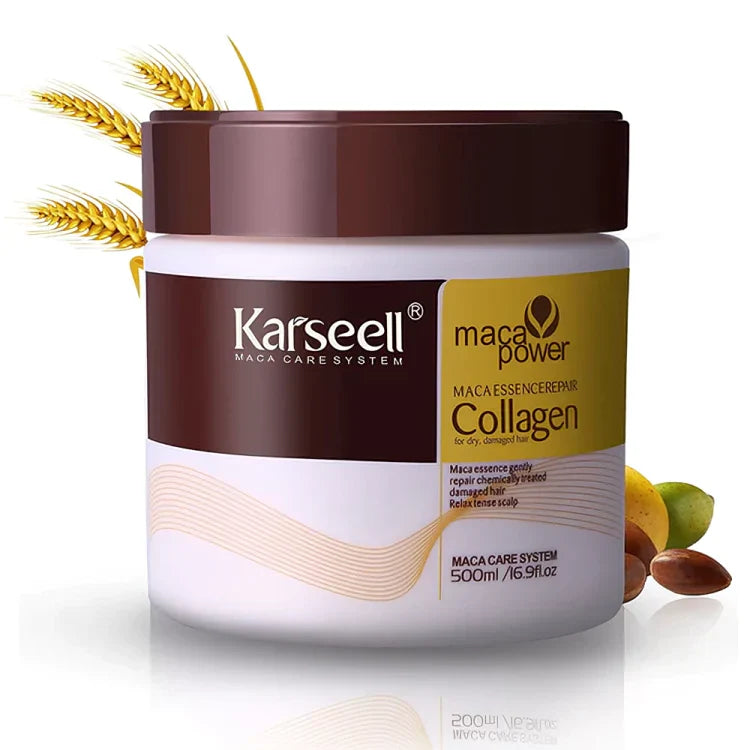 Máscara de Colágeno Karseell Original: Renovação e Brilho para Cabelos | COMPRE 1 LEVE 2