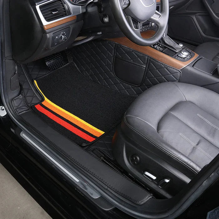 Conjunto Completo de Tapetes Automotivos Veluna Luxo e Conforto 2025 | Jogo de 4 Peças + Capa de Volante