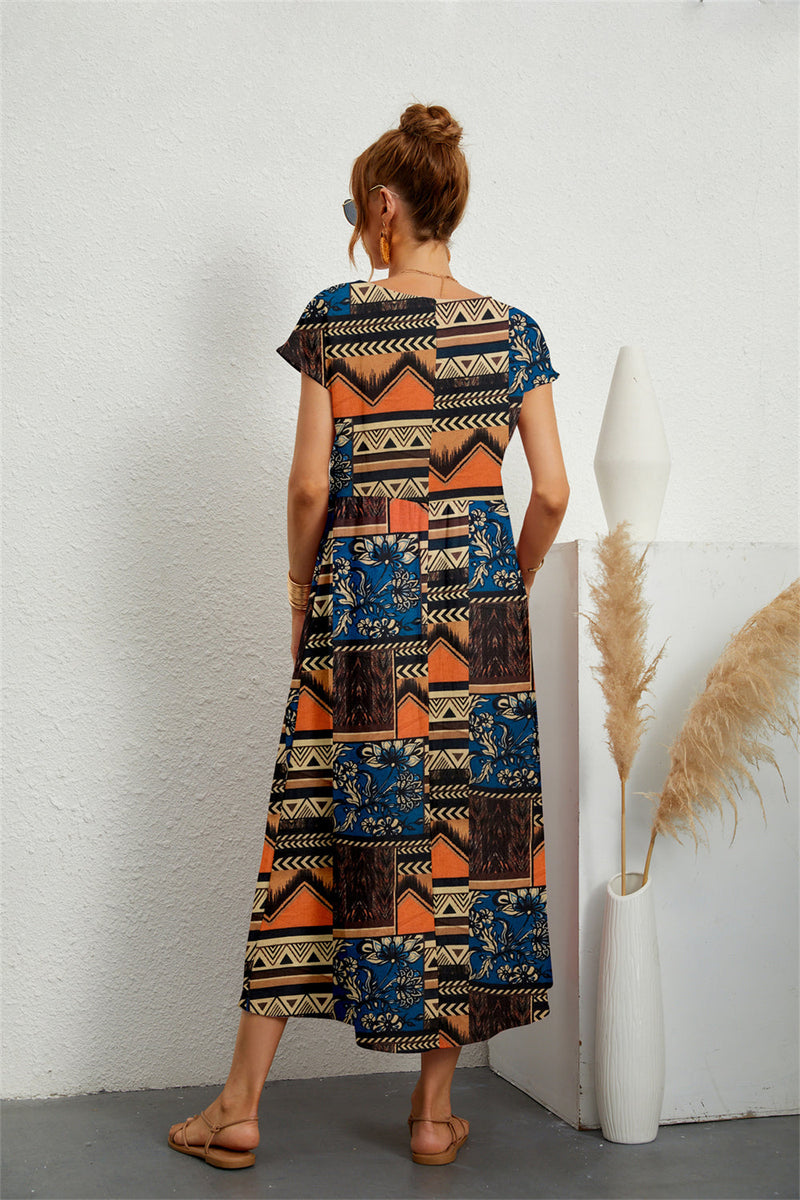 Vestido Bia  Midi  Manga Curta