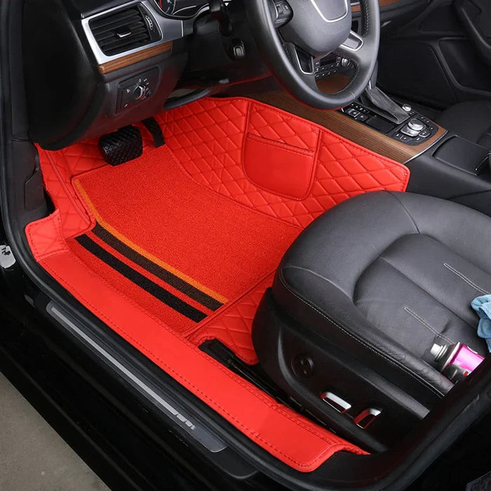 Conjunto Completo de Tapetes Automotivos Veluna Luxo e Conforto 2025 | Jogo de 4 Peças + Capa de Volante