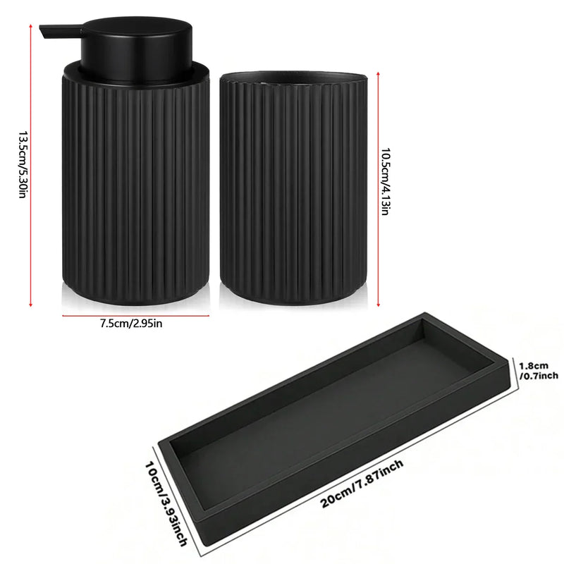 Kit Luxo para Banheiro com Dispenser de Espuma e Organizador Castiliani