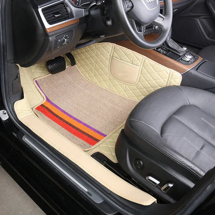 Conjunto Completo de Tapetes Automotivos Veluna Luxo e Conforto 2025 | Jogo de 4 Peças + Capa de Volante