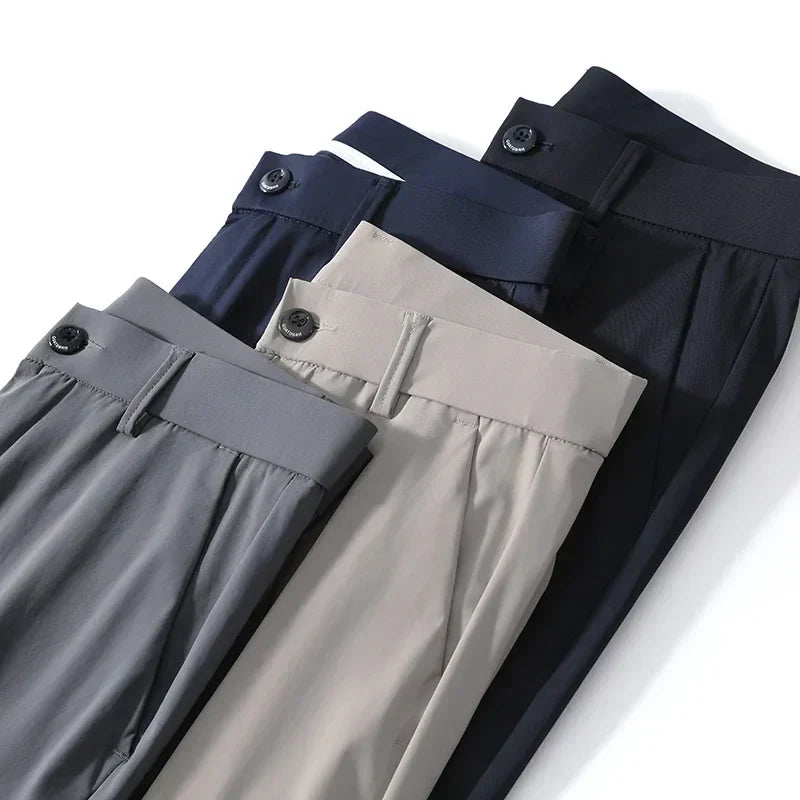 Kit 4 Camisas Ultra tec + 4 Calças Gentleman + Brinde Relogio de Couro