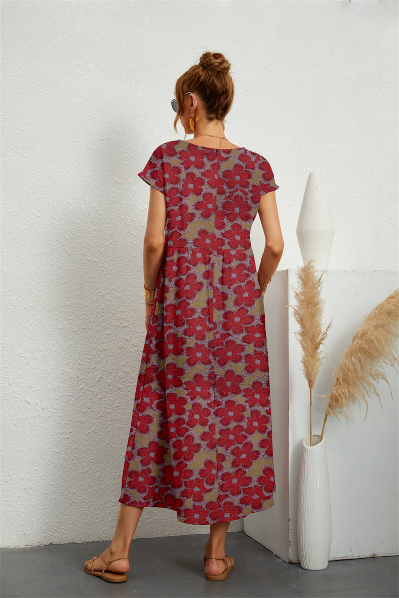 Vestido Bia  Midi  Manga Curta