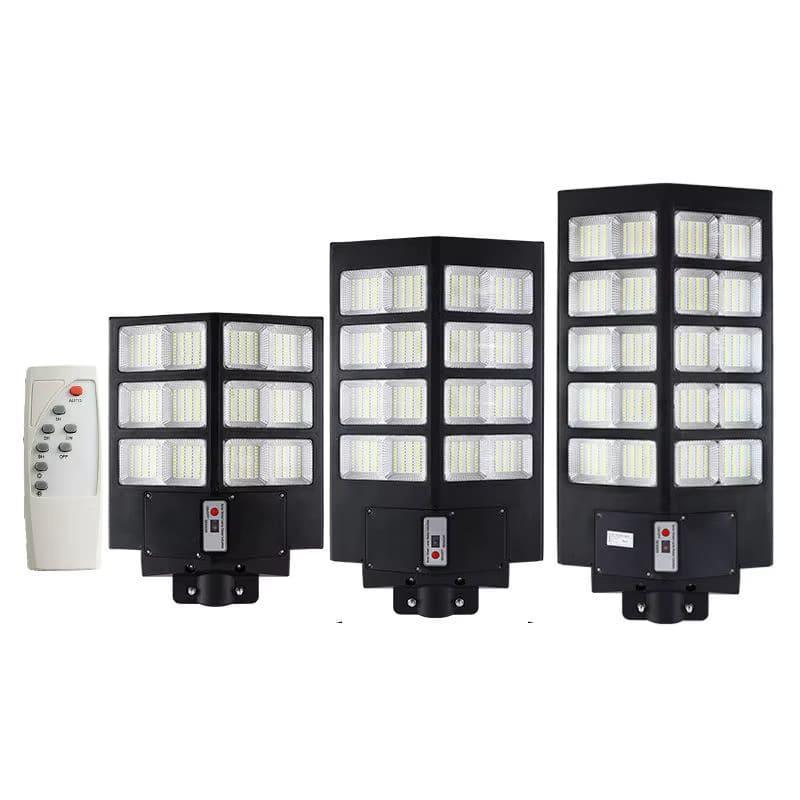 Kit 3 Luminárias LED Solar para Chácaras, Quintal, Comércio e Ruas - Parede ou Poste