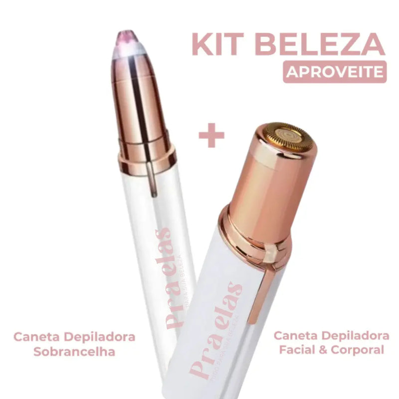 [COMPRE 1 LEVE 2] Kit Beleza - Canetas Depiladoras Facial & Corporal + Sobrancelha