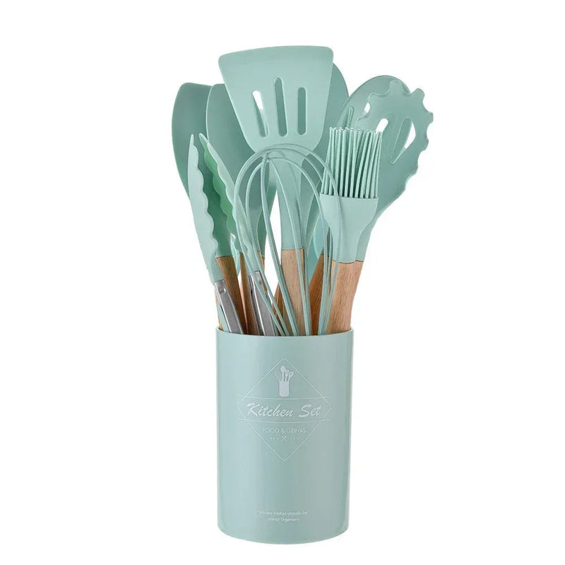 Conjunto de Utensílios de Cozinha 12 Peças de Silicone Castiliani