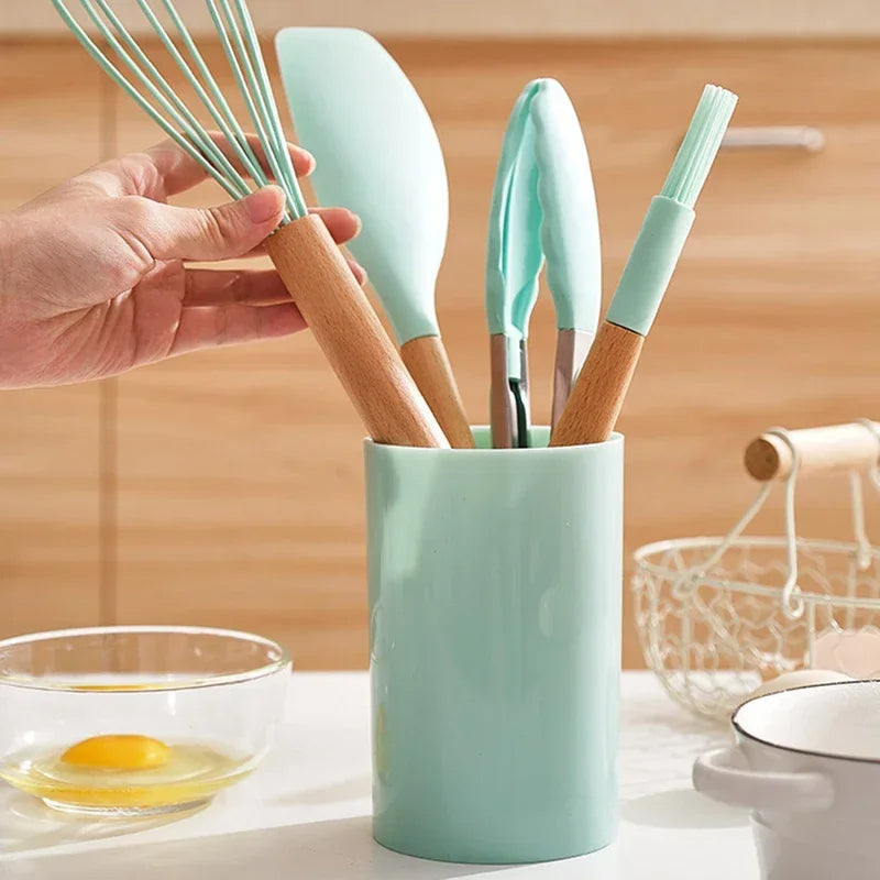 Conjunto de Utensílios de Cozinha 12 Peças de Silicone Castiliani