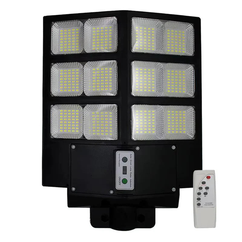 Kit 3 Luminárias LED Solar para Chácaras, Quintal, Comércio e Ruas - Parede ou Poste